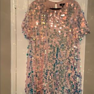 Pink sequin dress! Worn twice!